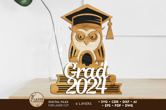 Download Graduation Owl Laser Cut Template - Premium Resources
